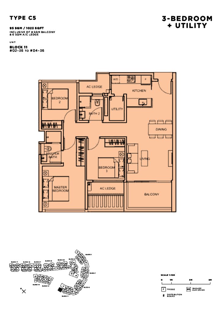Sophia Hills floor plan 1,023 sqft Type C5