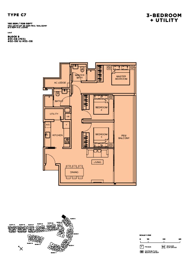 Sophia Hills floor plan 1,130 sqft Type C7