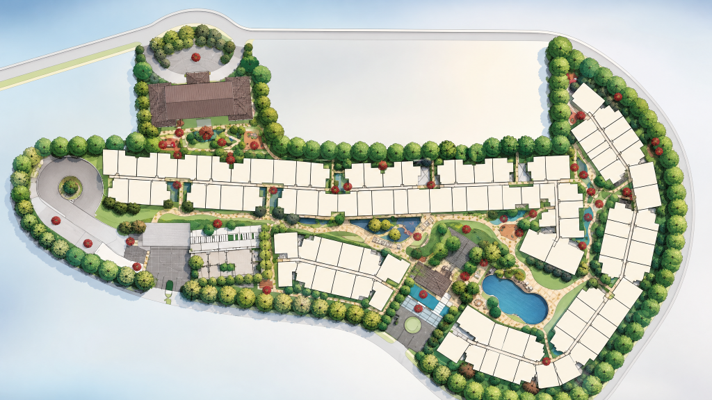 Sophia Hills aerial illustration of the site and facilities