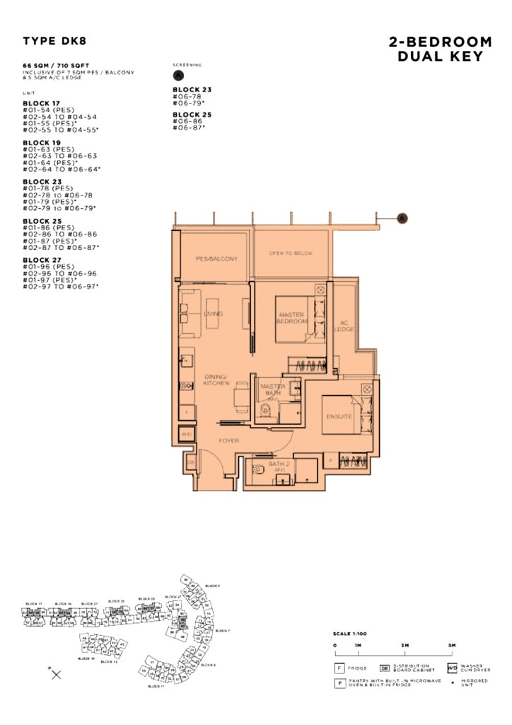 Sophia Hills floor plan 710 sqft Type DK8
