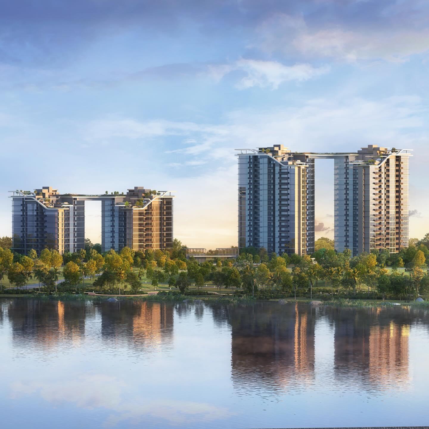 Sora's sky-bridged towers over Jurong Lake, the gardens half of the Lucerne Grand vs Sora choice