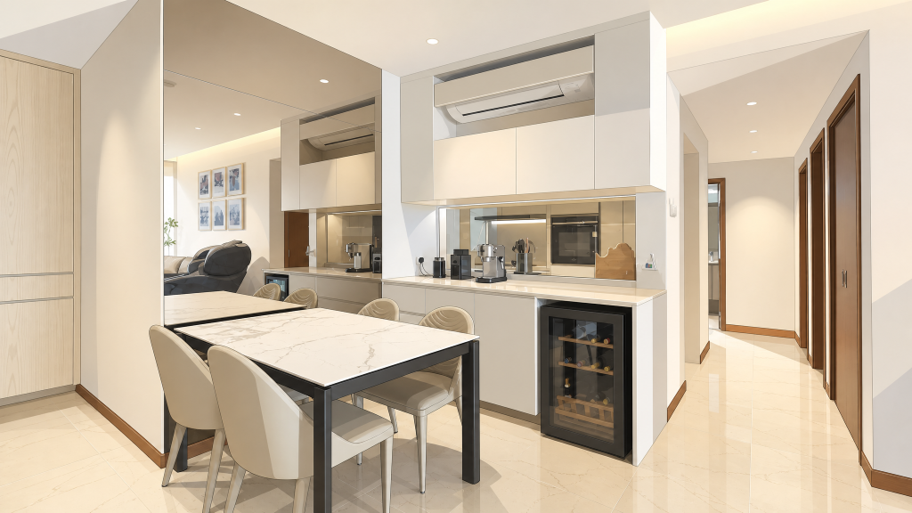 Sunglade kitchen and dining interior