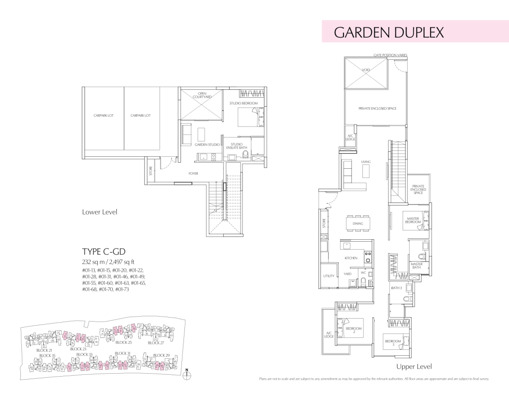 Terrasse floor plan Type C-GD, 2497 sqft, Hougang, Singapore