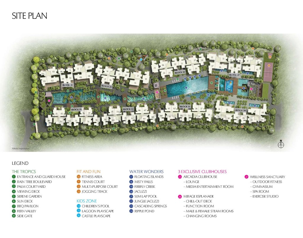 Terrasse site plan, Hougang, Singapore