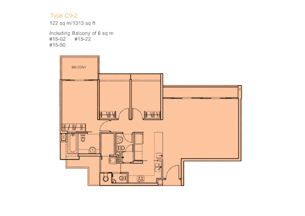 The Centris floor plan 1,313 sqft Type C9-2