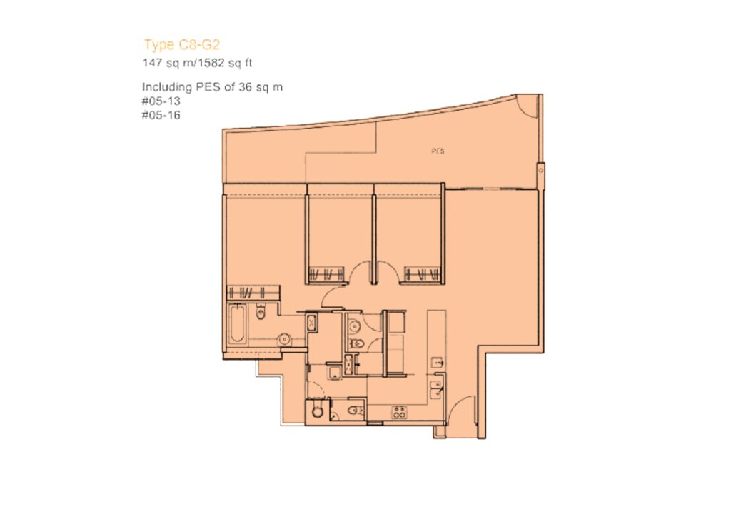 The Centris floor plan 1,582 sqft Type C8-G2