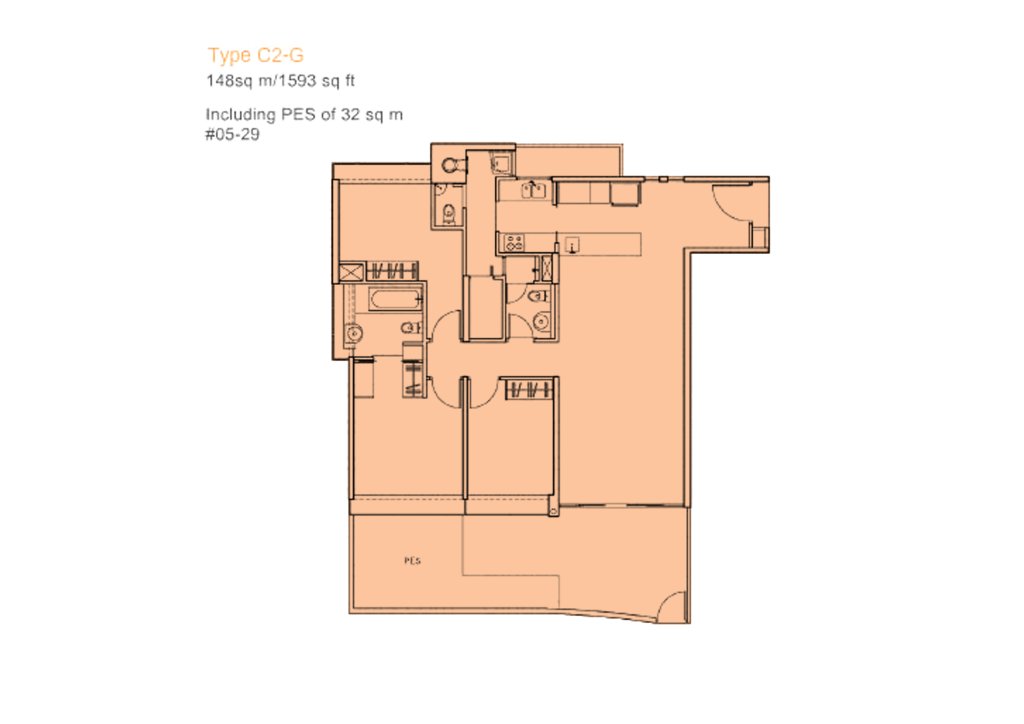 The Centris floor plan 1,593 sqft Type C2-G