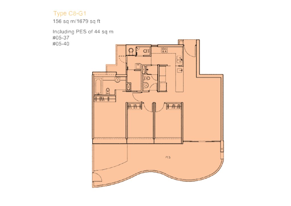 The Centris floor plan 1,679 sqft Type C8-G1