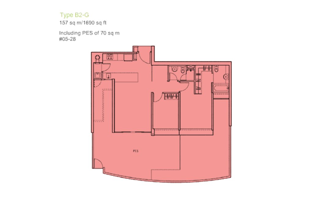 The Centris floor plan 1,690 sqft Type B2-G