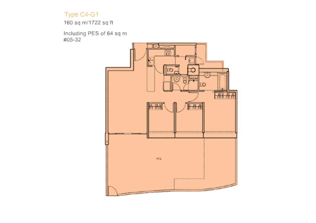 The Centris floor plan 1,722 sqft Type C4-G1