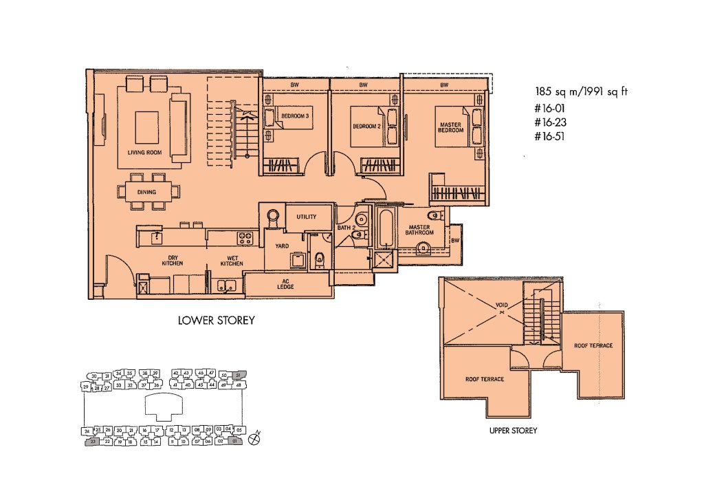 The Centris floor plan 1,894 sqft Type 16th-01