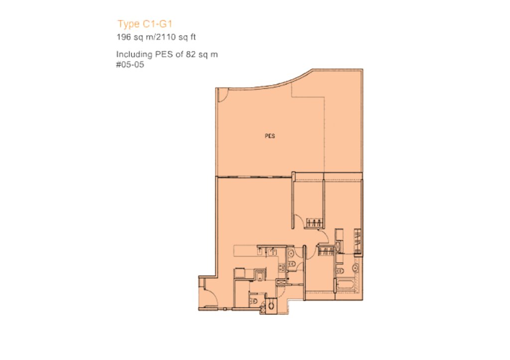 The Centris floor plan 2,110 sqft Type C1-G1