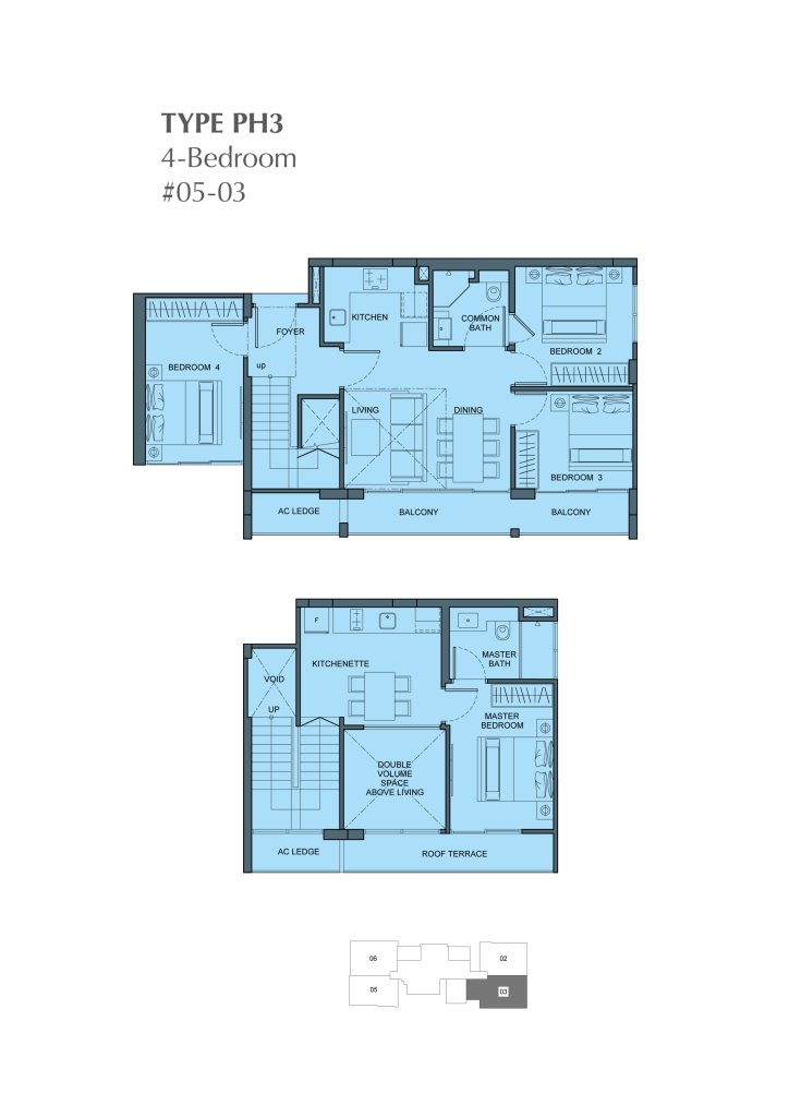 The Enclave . Holland floor plan 1,356 sqft Type PH3