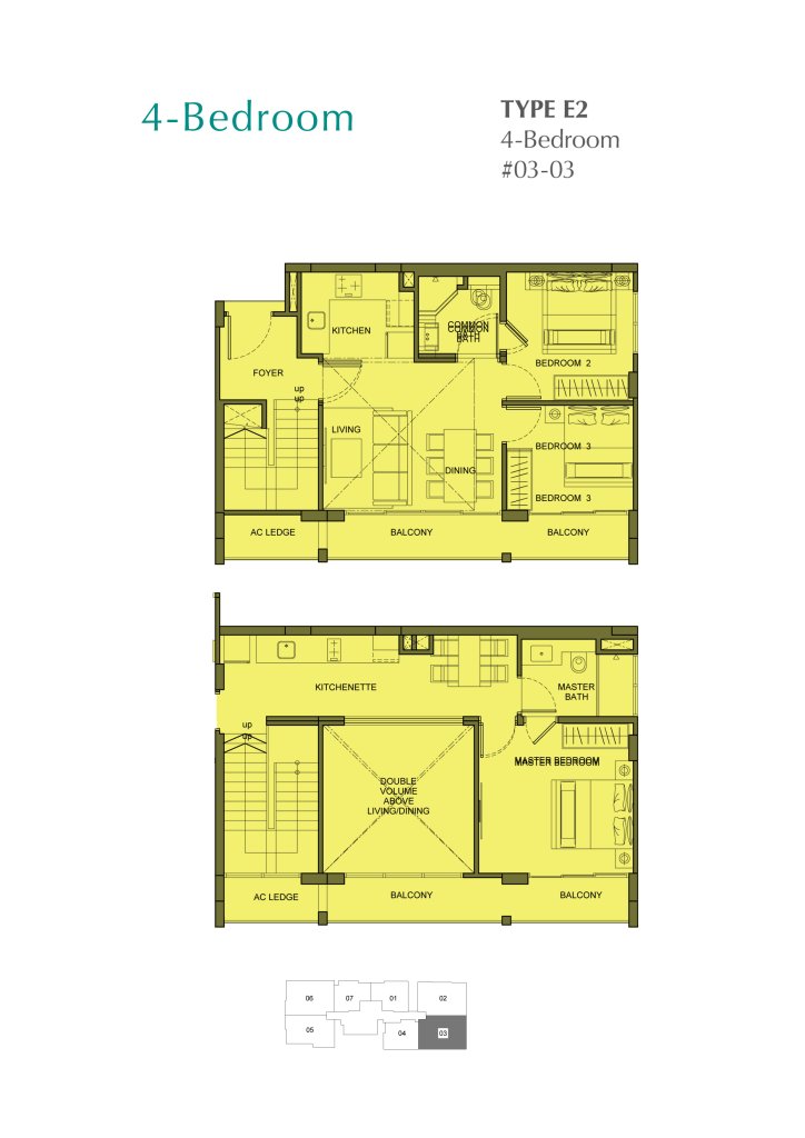 The Enclave . Holland floor plan 1,389 sqft Type E2