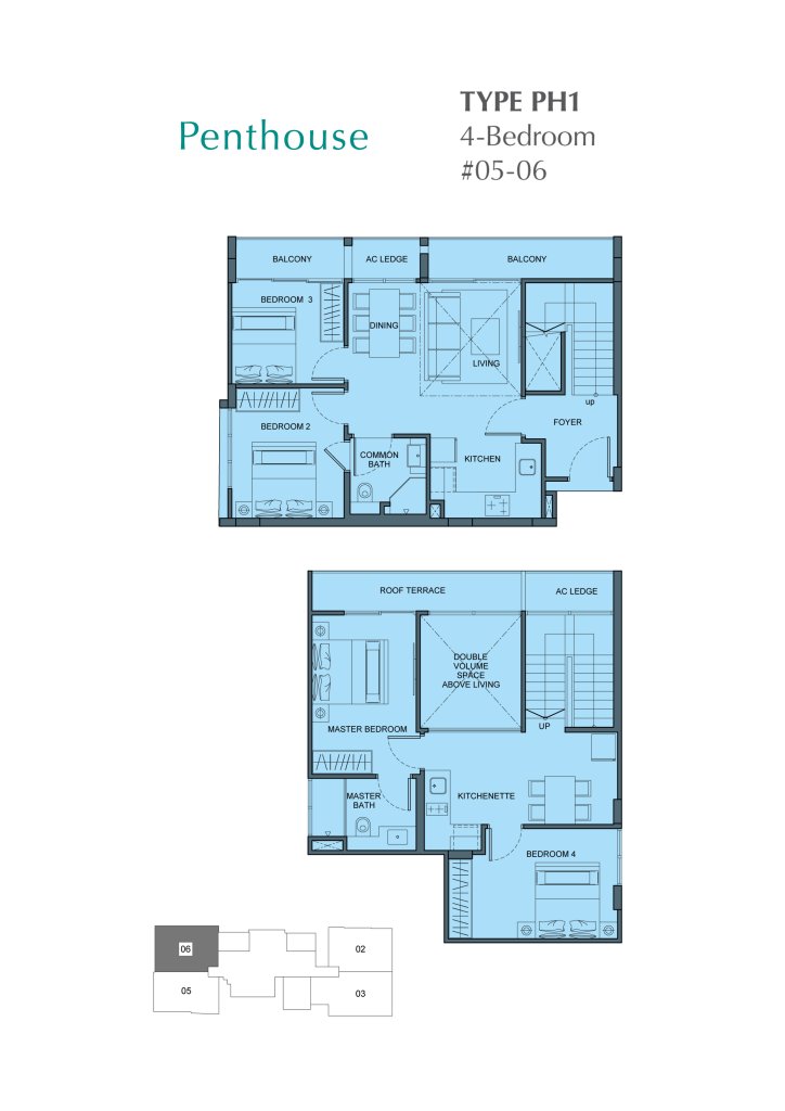 The Enclave . Holland floor plan 1,410 sqft Type PH1