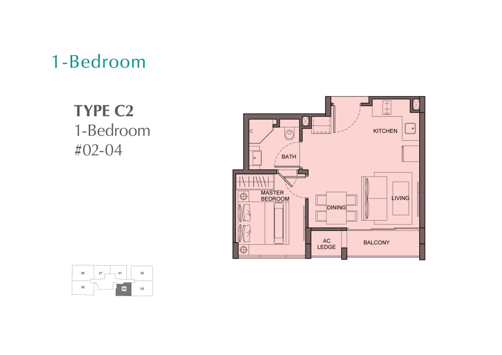 The Enclave . Holland floor plan 409 sqft Type C2