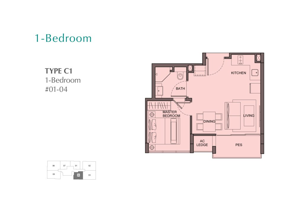 The Enclave . Holland floor plan 420 sqft Type C1
