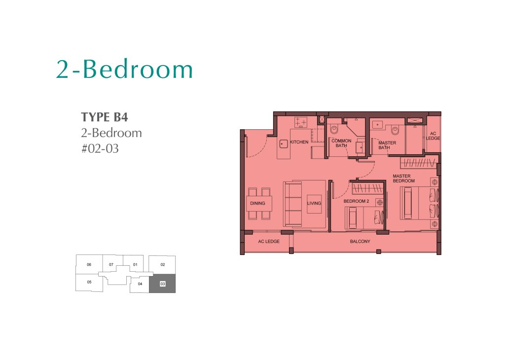 The Enclave . Holland floor plan 689 sqft Type B4