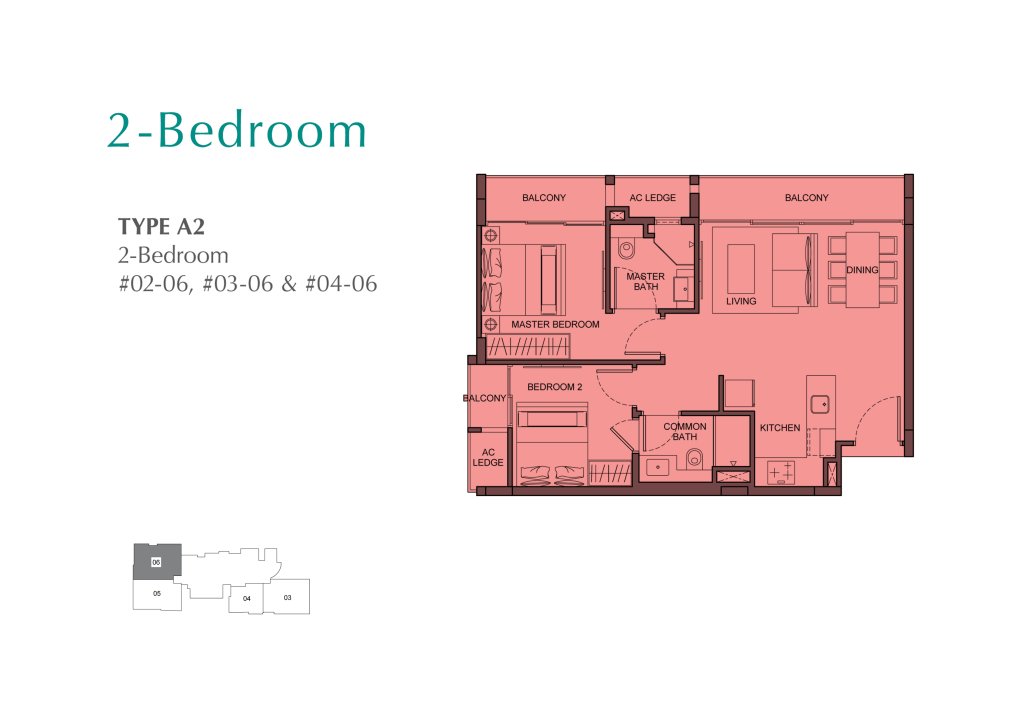 The Enclave . Holland floor plan 721 sqft Type A2