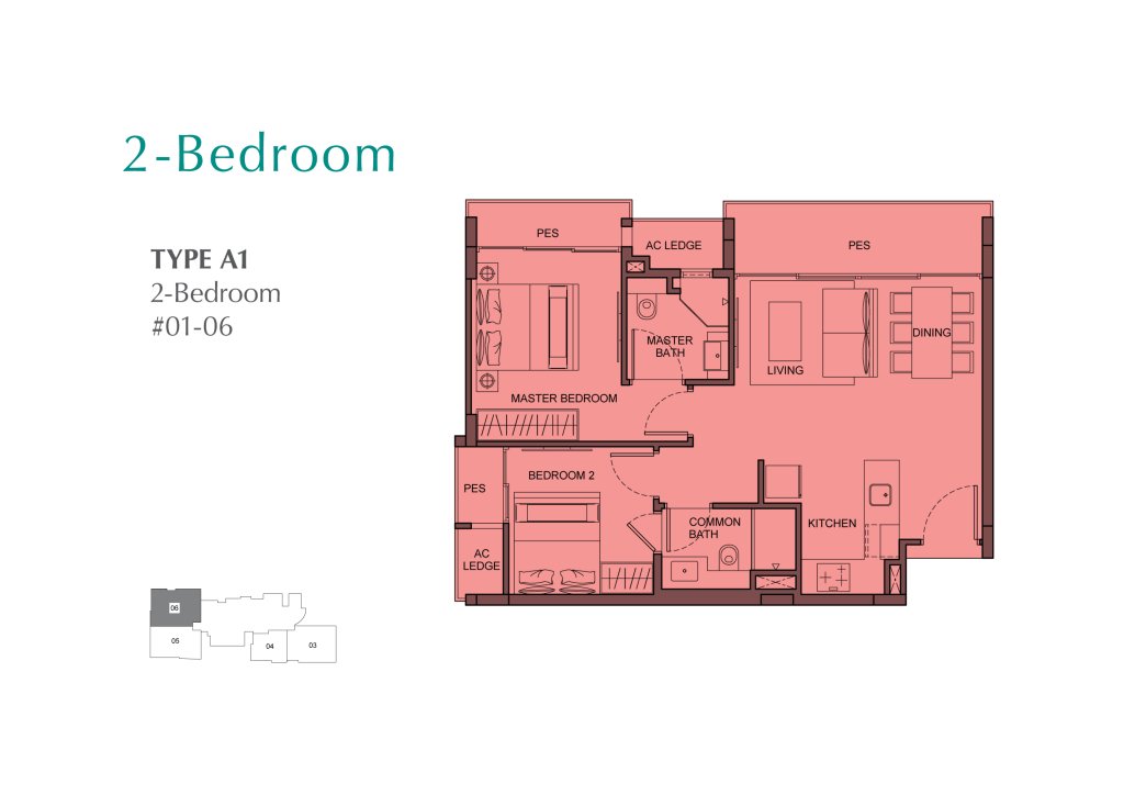 The Enclave . Holland floor plan 753 sqft Type A1