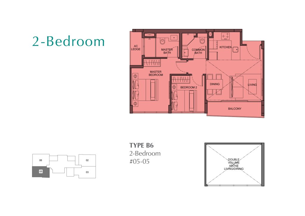 The Enclave . Holland floor plan 797 sqft Type B6