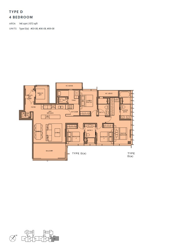 The Hyde floor plan 1,572 sqft Type D(a)