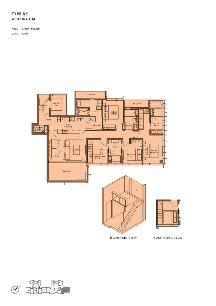 The Hyde floor plan 1,798 sqft Type DP