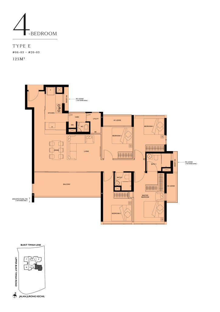 The Linq @ Beauty World floor plan 1,346 sqft Type E