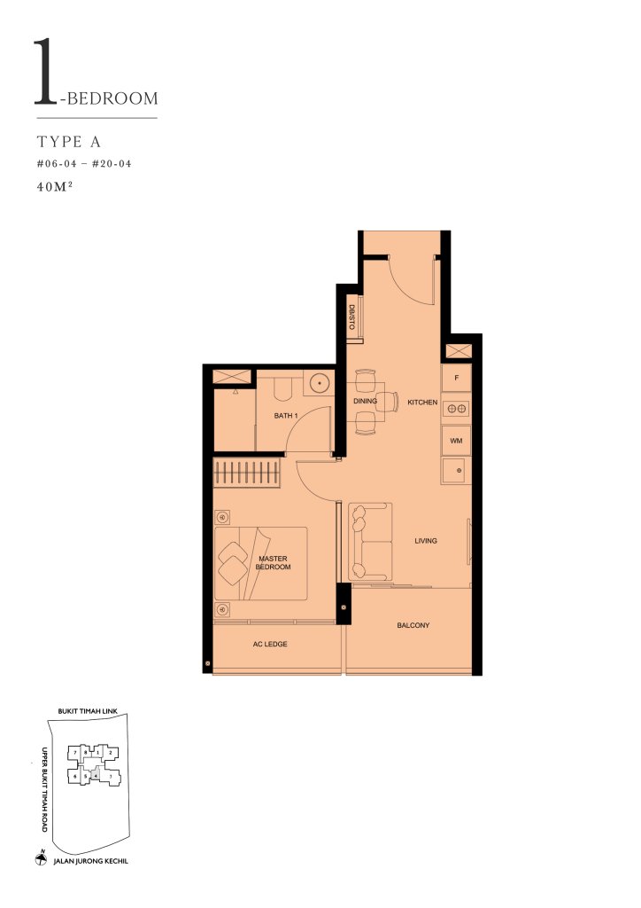 The Linq @ Beauty World floor plan 431 sqft Type A