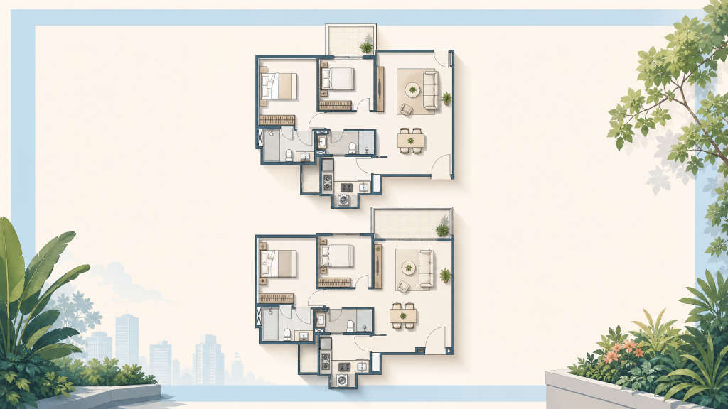 The Luxurie illustrated unit layout, Sengkang, Singapore