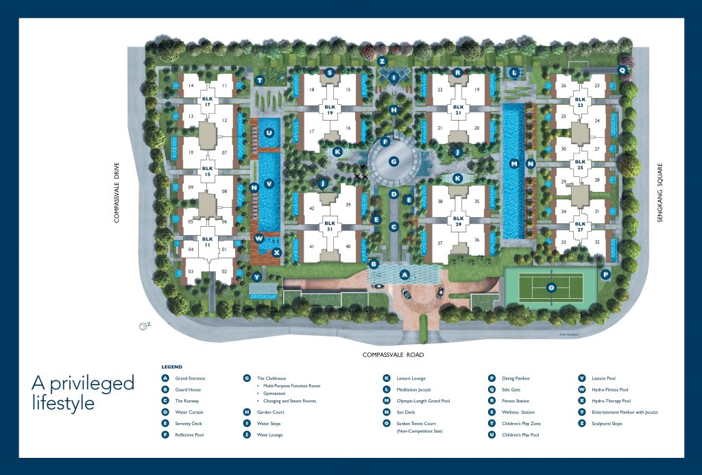 The Luxurie site plan, Sengkang, Singapore