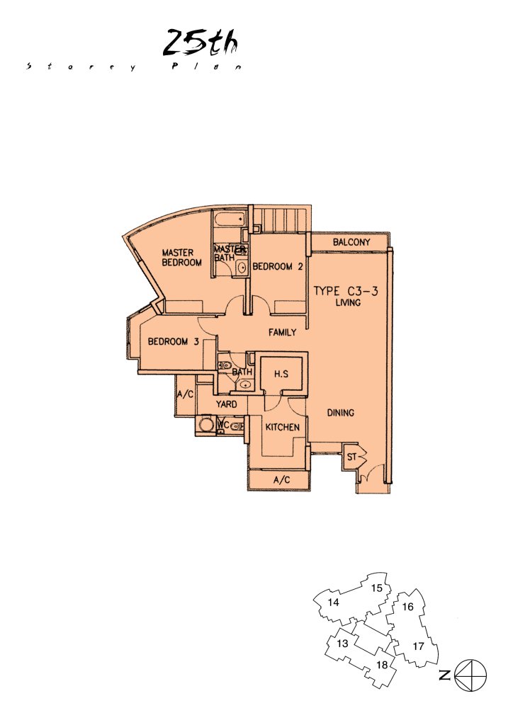 The Madeira floor plan 1,389 sqft Type C3-3 25th