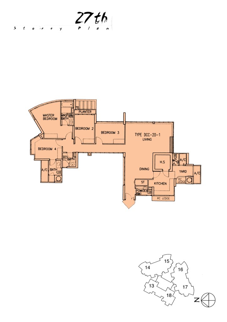 The Madeira floor plan 1,733 sqft Type DCC-2D-1