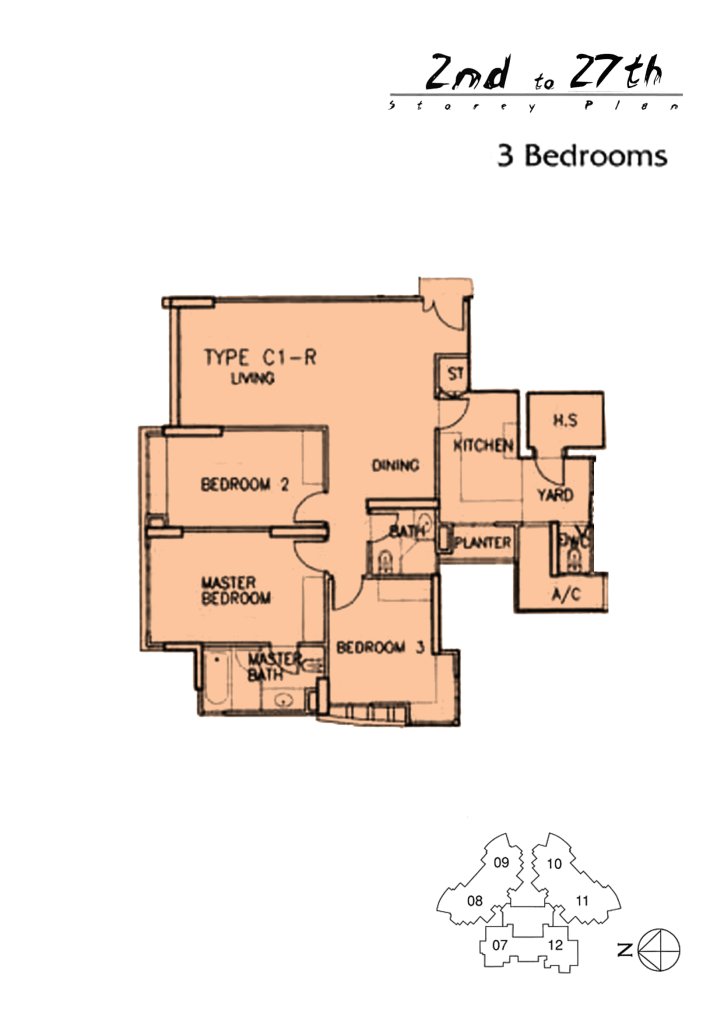 The Madeira floor plan 1,905 sqft Type C1-R