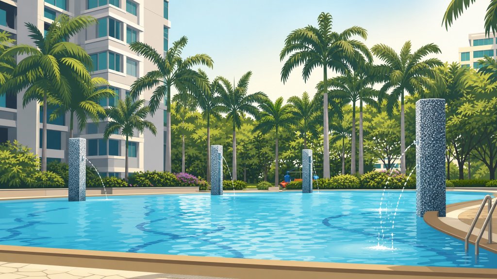 The Madeira swimming pool and water features