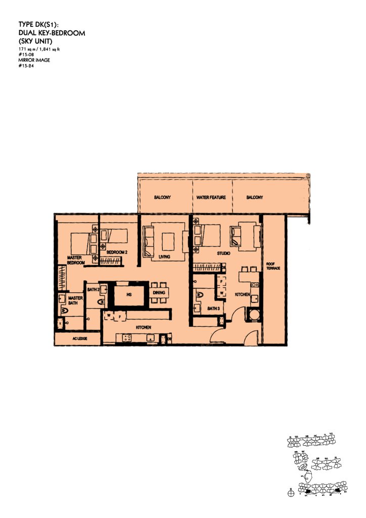 The Minton floor plan Type DKS1, 1841 sqft, Hougang, Singapore