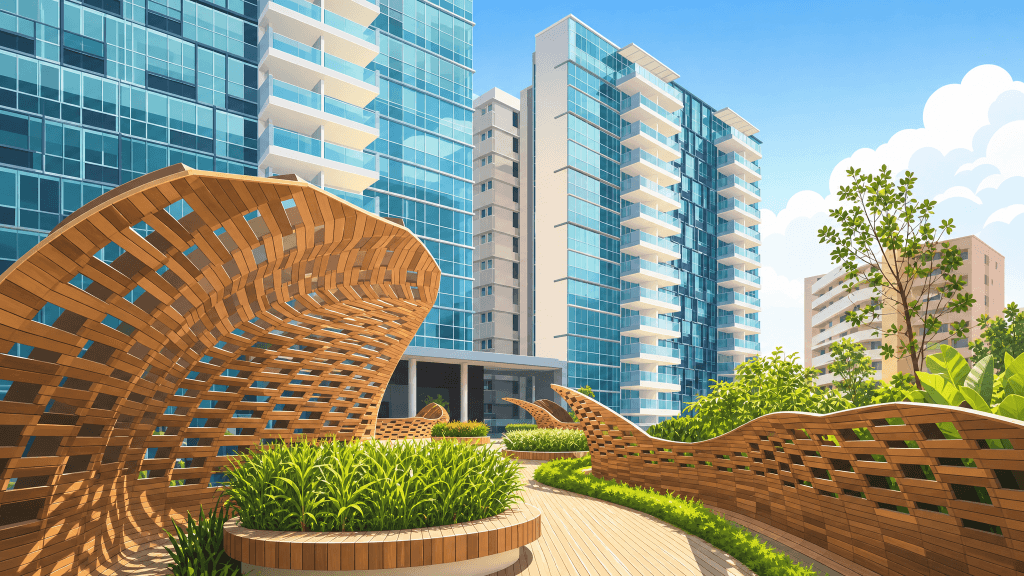 The Minton garden pavilion and blocks, Hougang, Singapore