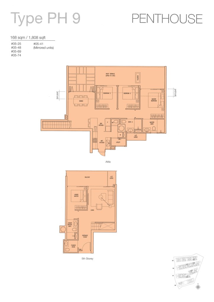 The Nautical floor plan 1,808 sqft Type PH9