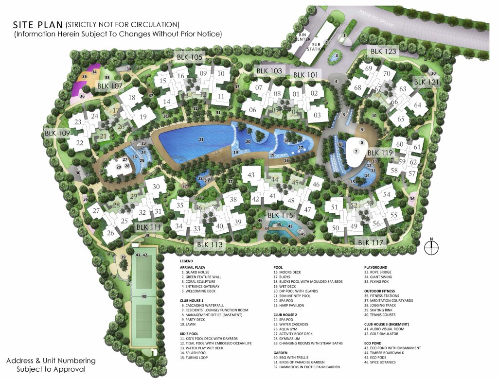 The Palette site plan, Pasir Ris, Singapore