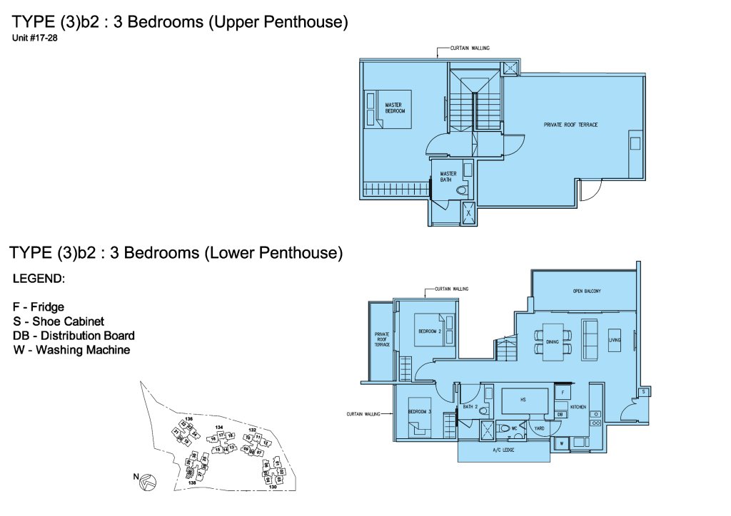 The Scala floor plan Type 3B-PH, 1798 sqft, Serangoon, Singapore