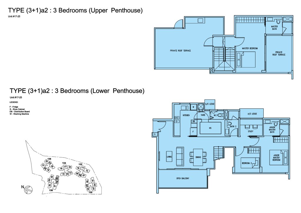 The Scala floor plan Type 3A-PH, 1862 sqft, Serangoon, Singapore