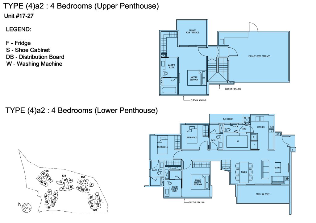 The Scala floor plan Type 4A-PH, 2142 sqft, Serangoon, Singapore