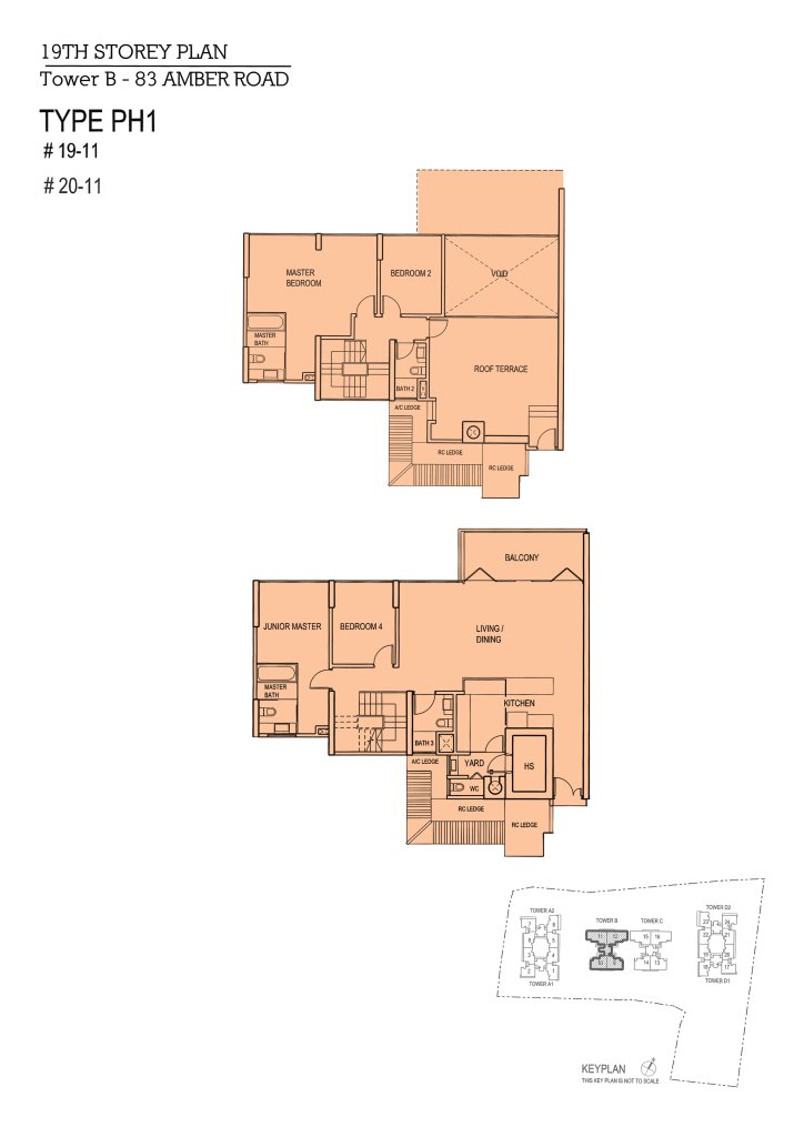 The Shore Residences floor plan Type PH1, 2906 sqft, Marine Parade, Singapore