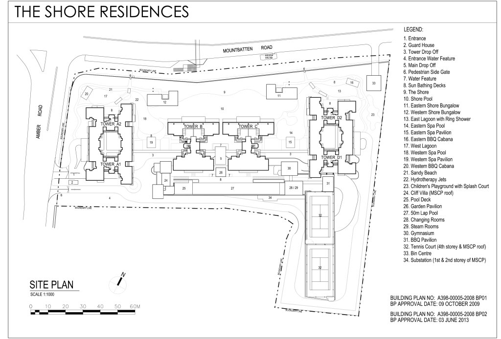 The Shore Residences site plan, Marine Parade, Singapore