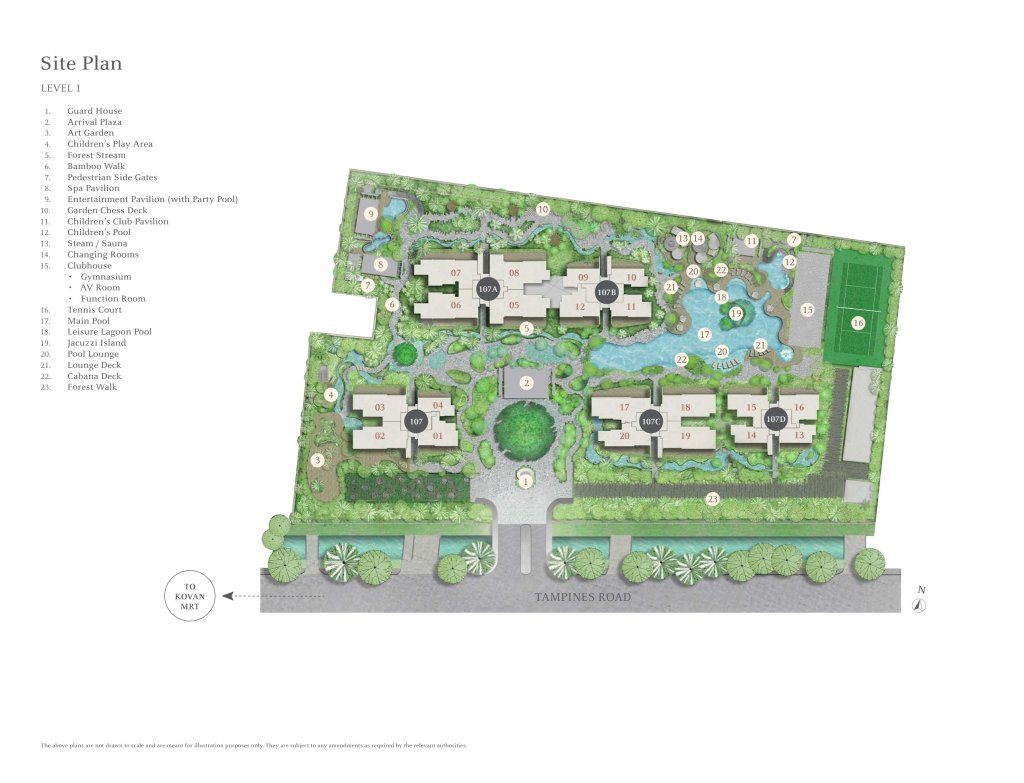 The Tembusu site plan, Hougang, Singapore