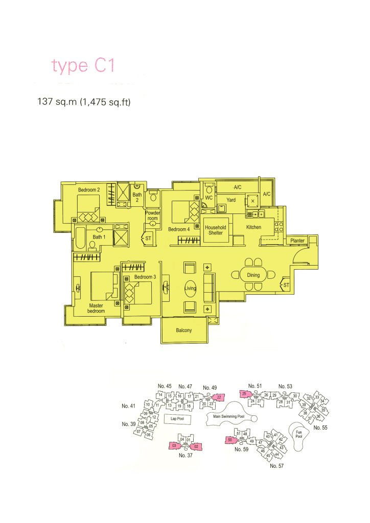 The Warren floor plan 1,475 sqft Type C1