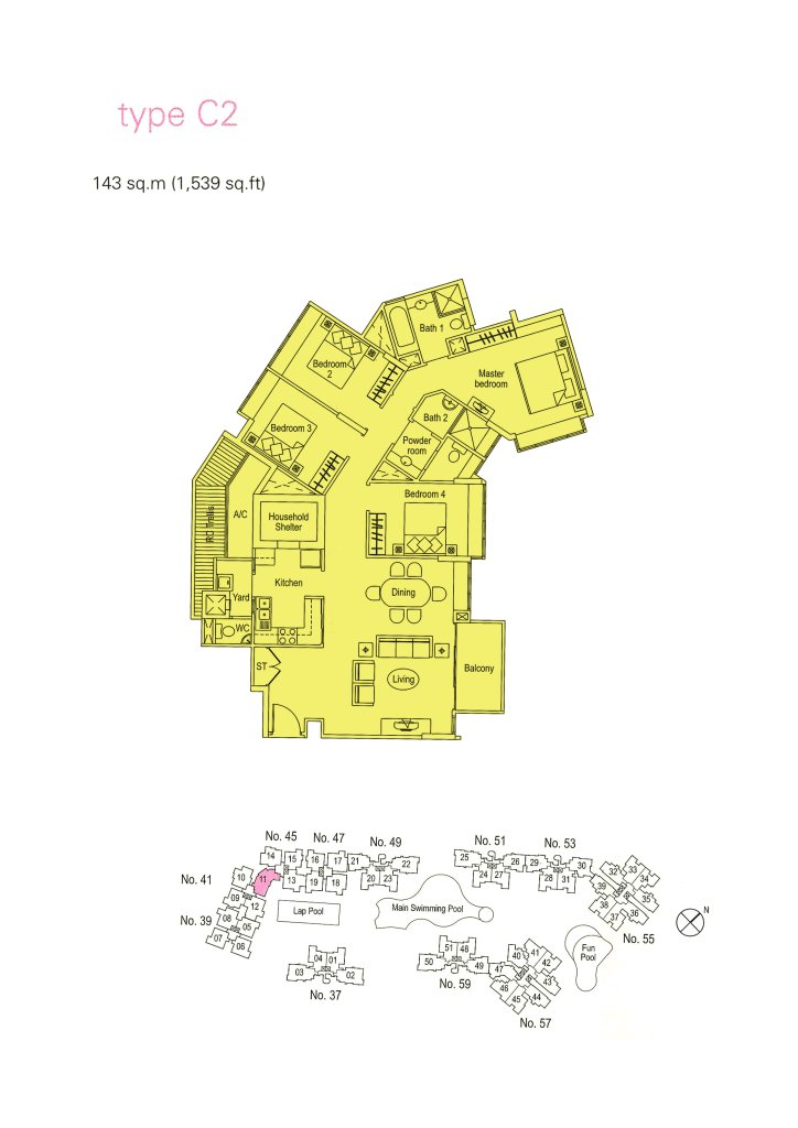 The Warren floor plan 1,539 sqft Type C2