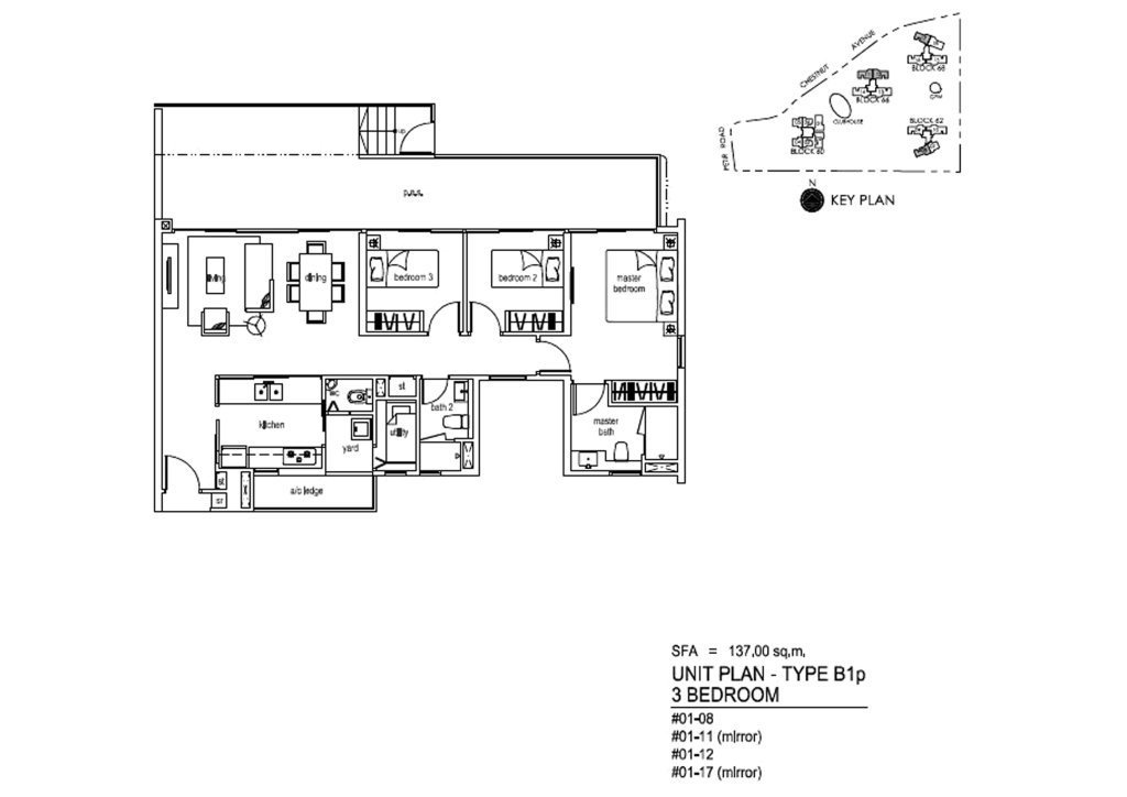 Tree House floor plan 1,475 sqft Type B1p
