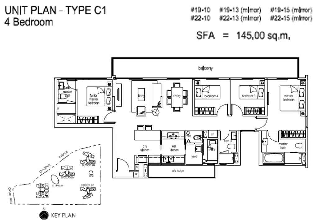 Tree House floor plan 1,561 sqft Type C1(3)
