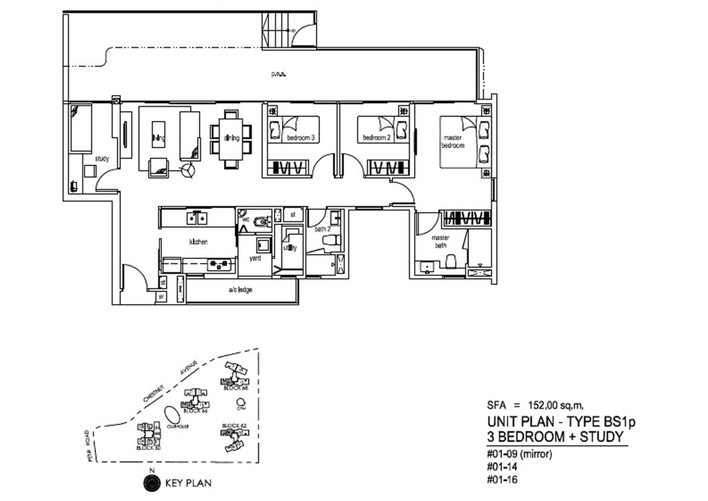 Tree House floor plan 1,636 sqft Type BS1p